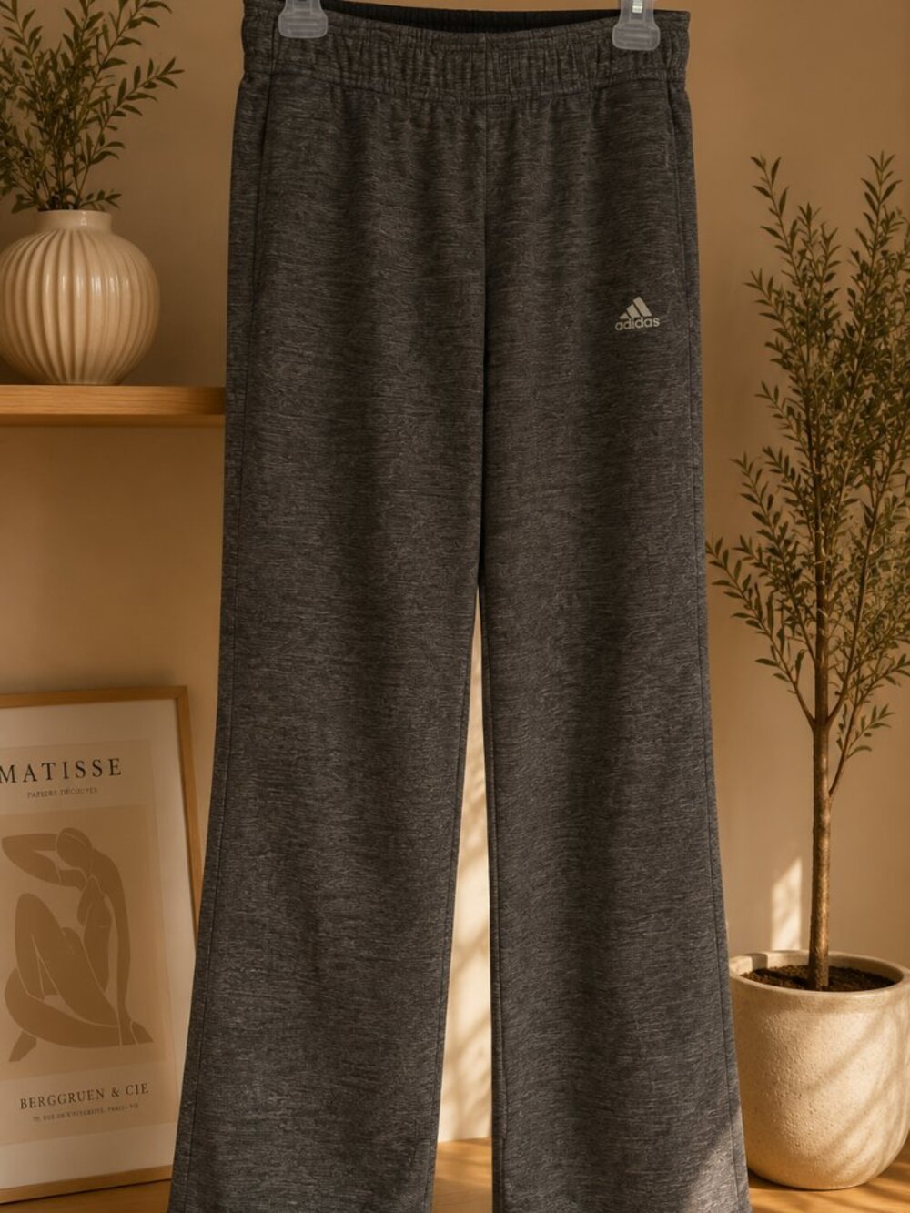 Adidas Climawarm Gray Heather Sweatpants Joggers Men's XS Athletic Fleece